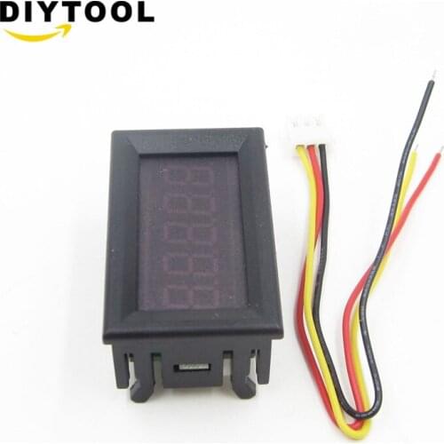DC 0-33.000V 0.36 5 Digit Voltmeter Ammeter yellow LED Amp Ammeter Voltmeter Gauge