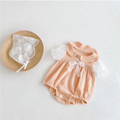 Baby Romper Girl Summer Muslin Baby Clothes Newborn Infant Baby Girl Romper Jumpsuit Princess Baby Girls Clothes Sunsuit Outfits
