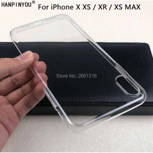 For Apple iPhone XS Max X XR iPhonex Hard PC Camera Protect Case Ultra Thin Clear Hard Plastic DIY Full Cover Protective Skin