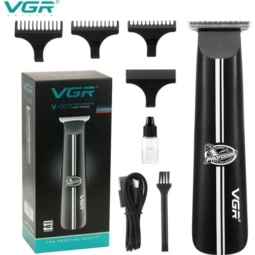 VGR Power Generation Push Travel Portable Electric Clipper Bald Carving Hair Clipper New Pusher 007