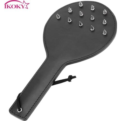 IKOKY Slave Paddle Erotic Adult Games Sex Rivet Whip Flirting PU Leather Sex Toys for Couples Sex Products Sex Shop