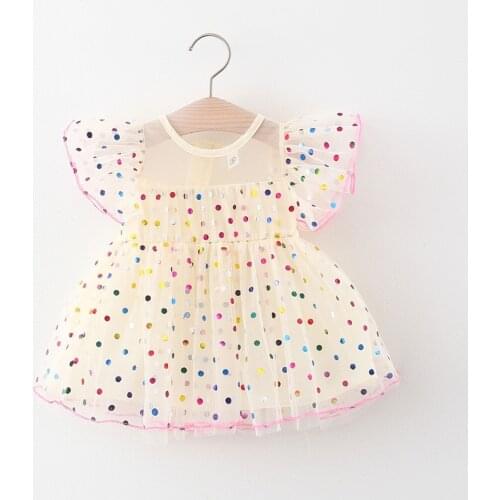 2021 New born baby Girls summer clothes 1 year babies birthday princess party dresses dress toddler infant clothing outfit dress