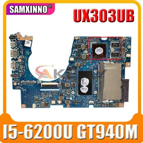UX303UB Motherboard For ASUS UX303UB UX303U UX303UA Laptop Motherboard original notebook 4G I5-6200U GT940M-2GB 100% Test