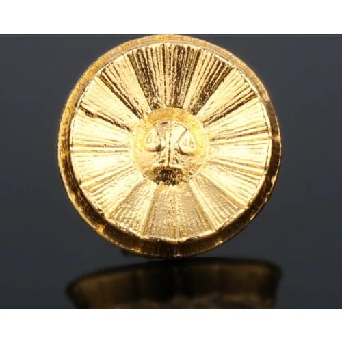 Metal Round Hero Phoenix Wright Ace Attorney Badge Dress up Suit Brooch Pin Gold color brooches Movie Film Jewelry pins