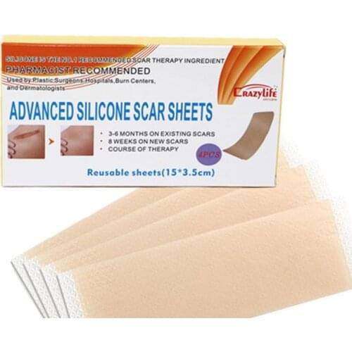 Reusable Silicone Scar Sheets Removal Patch Acne Gel Trauma Patch Skin Burn Silicon Remove Repair Therapy Sheet Scar N3L3