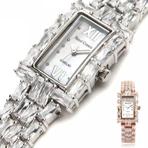 New Style AAA Zircon Elements Leaf Austrian Crystal Bracelet Watch for Wedding Party Fashion Jewelry Made with Wholesale