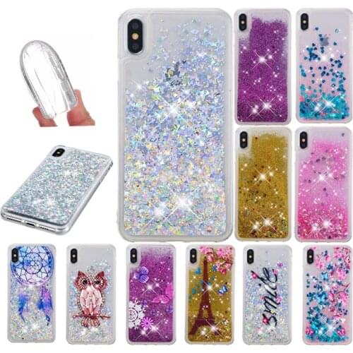 Bling Dynamic Liquid Quicksand Bling Glitter Soft TPU Case Cover For iPhone SE 5 5S 6 6S X XS Max 7 8 Plus XR Phone Capa Coque