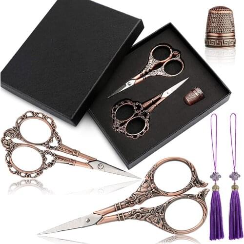 KAOBUY Embroidery Scissors Set Vintage European Design Sewing Fabric Cutter Embroidery Scissors Tailor Scissor Thread Scissor