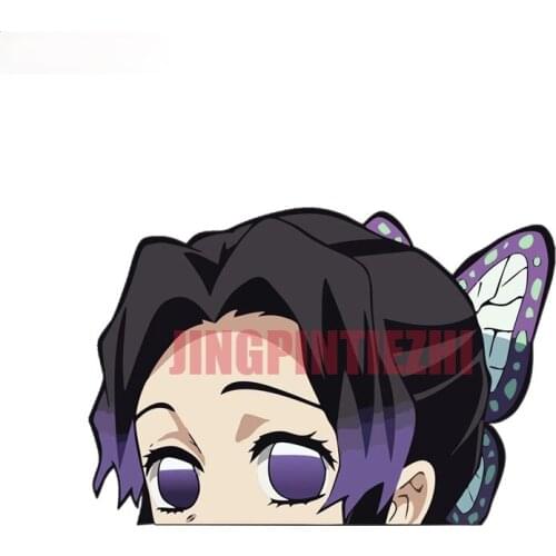 Car Stickers Vinyl Motorcycle Decal Decoration Laptop 3D Funny INOSUKE HASHIBIRA FIGHT ME Kimetsu No Yaiba Anime Peeking