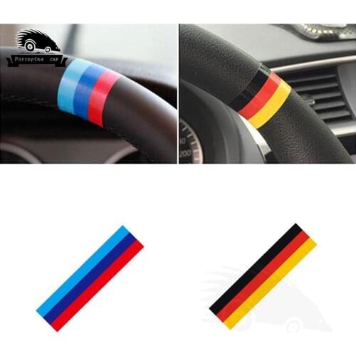 2pcs Car Steering Wheel Racing Grills Strip Sticker For BMW E38 E39 E46 E53 E60 E61 E64 E70 E71 E85 E87 E90 E83 F10 F30 F20 F35