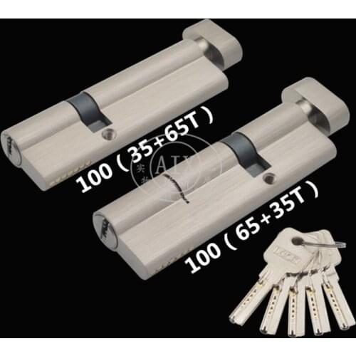 Irregular Security 100mm Door Lock Brass Cylinder Single Open Knobs Eccentric Entrance Bedroom Cylinder Copper