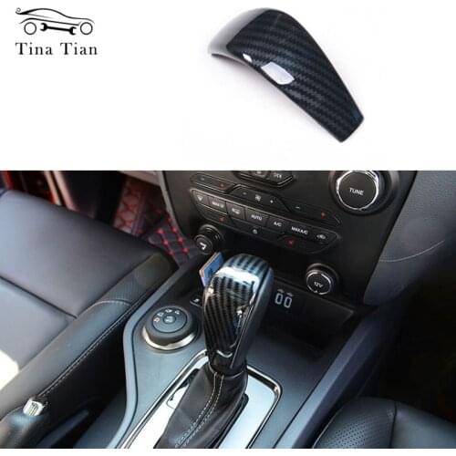 Fit For 2015 2016 2017 2018 2019 Ford Ranger Everest Endeavor Carbon fiber Color Shift Knob Decorator Cover accessories