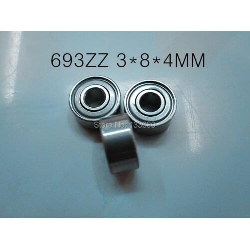 10PCS/lot 693ZZ 693Z Bearings 3x8x4 mm Miniature Ball Bearings R-830ZZ W693ZZ 3*8*4 bearing steel Gcr15 ABEC-7