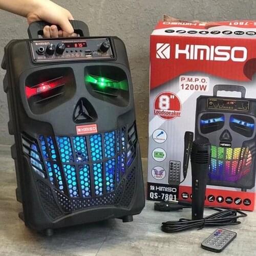 Kimiso Big Power Bluetooth Speaker Portable Wireless Column Stereo Subwoofer Bass Party Speakers with Microphone Family Karaoke