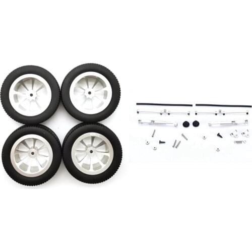 RC Car Metal Wheel Rim Modified Tire Tyre Parts With Simulation Stainless Steel Windshield Wiper Decoration Accessories