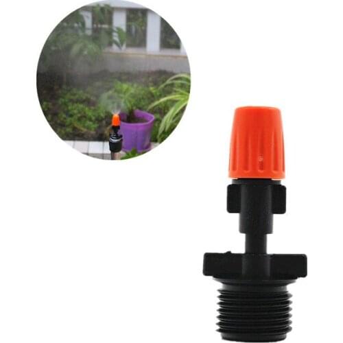 20PCS Yellow Adjustable Sprinkler With 1/2" Male Connector Garden Irrigation Fittings Atomizing Sprinkler Drip Fitting Watering