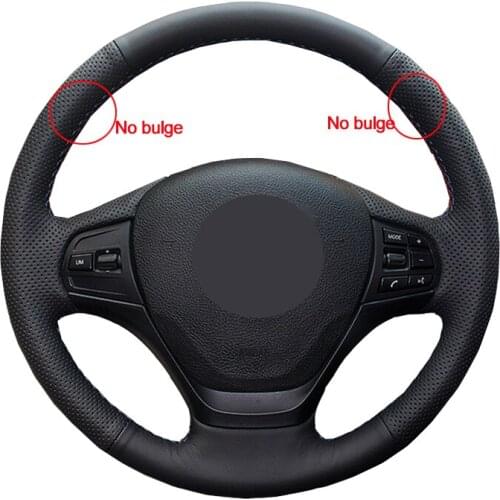 Hand Sewing Car Steering Wheel Cover Wrap Leather Suede For BMW F30 F31 Touring F34 F20 F21 F22 F23 Serie 1 2011-2020 Volant