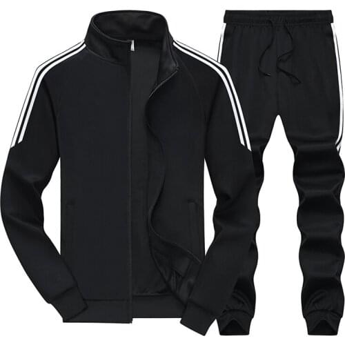 Track Field Sportswear Two-piece Suit Outdoor Sports Running Exercise Jacket Pants Fitness Leisure Autumn Winter Clothing Sweat