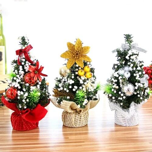 20cm Christmas Tree Bedroom Desk Decoration Mini Christmas Tree Desktop Decoration Toy Office Home Childrens Gift