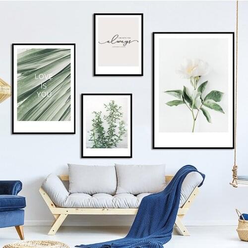 Green Plant English Flower A2 A3 A4 Canvas Art Painting Abstract Print Poster Picture Wall Living Room Bedroom Office Home Decor