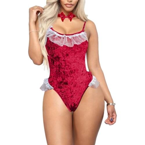 Women Sleeveless Backless Velvet Bodysuits Femme Body Hot Sexy Jumpsuit Women U-Neck Sexy Straps Bodysuit thong