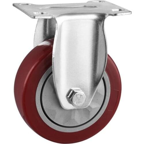 4 Inch Casters Medium-sized Jujube Red Single Axis Pvc Directional Wheel Diameter 100 Anti Winding Roller Auto Tool