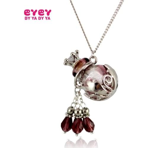 1PCS Murano Glass Perfume Ball Necklace Handmade fragrance vial necklace perfume jewelry perfumes gift for women