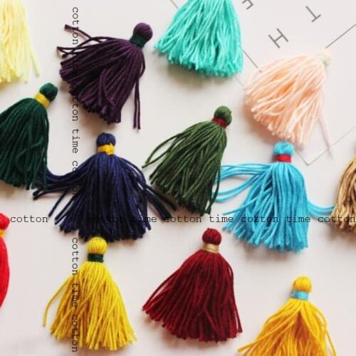 10pcs Yarn Tassel Quakey tassel 8cm dorp cotton mixed tassel craft making clothes keychain earring necklace accessory