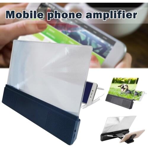 12inch Screen Magnifier for Smartphone 3D HD Mobile Phone Magnifier Projector Phone Magnifier for Movies Video Amplifier QJY99