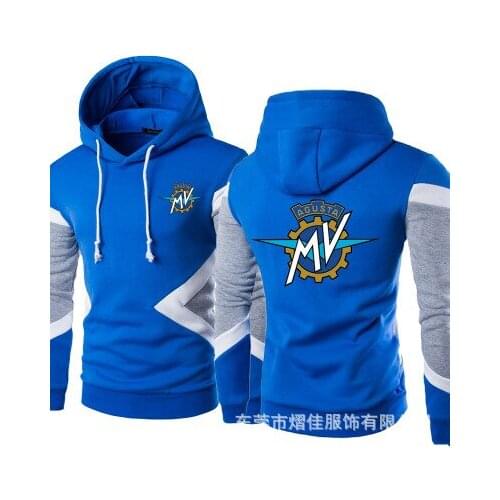 2021 New Men MV Agusta Spring Autumn Fashion Pullover Sweatshirts Patchwork Casual Cotton Hoodies Clothing S-5XL Size