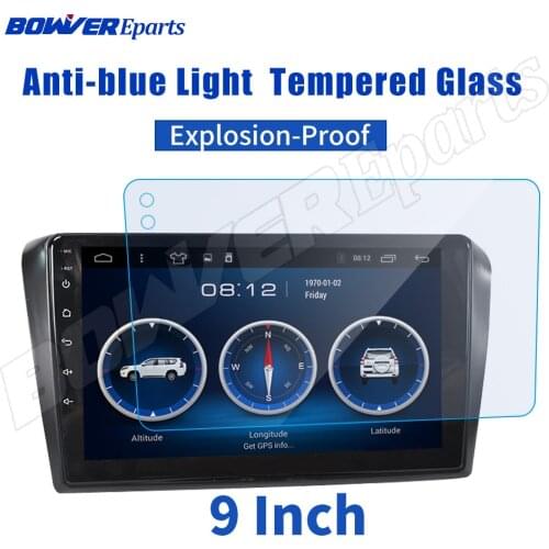 229*129*217MM Anti -Blue Tempered Glass Protective Film Sticker for 9 inch Car Radio stereo DVD GPS touch full LCD screen