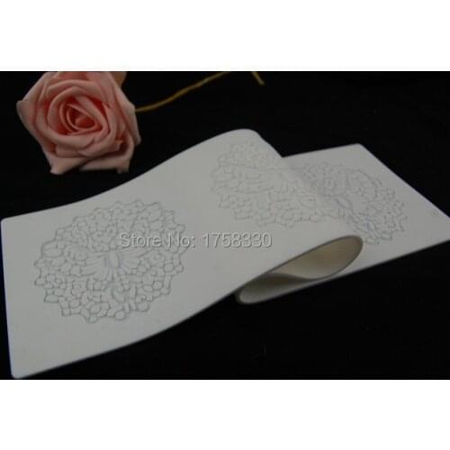 40*10CM Silicone Sugar Lace Mat Cake Mold Decorating fondant mold Flower Shapes Moldes De Silicona