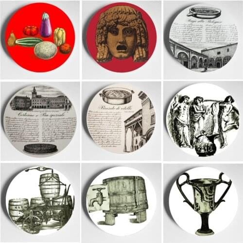 6/7/8/10 Inches Decoration Wall Plate Ornaments Decorative Plate Home Bar Studio Background Pure Handmade Wall-Hanging