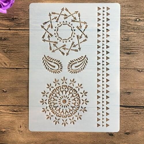 A4 size Mandala lace Stencil For Painting Scrapbook Coloring Embossing Album Decorative Template drawing mandala stencils
