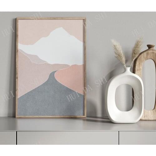 Abstract Valley, Abstract Sun Printable, Earth Tone Print, Boho Abstract, Neutral Print, Drawing Print, Poster Print