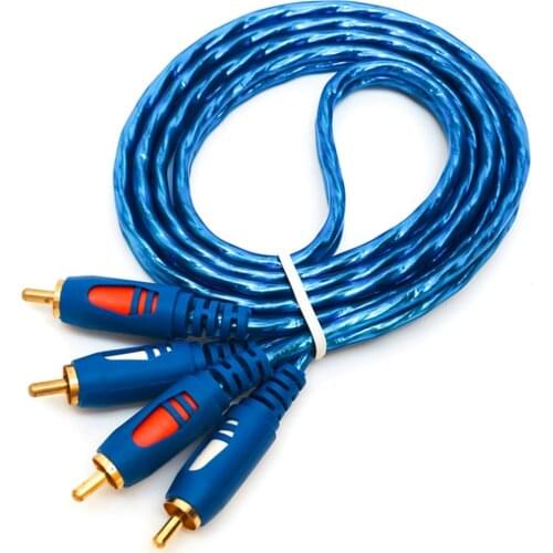 2RCA Audio Cable 1.5/3/5M Oxidation Resistant Design 2RCA Male To 2RCA Male Cable For DVD Digital Player TV Box 2020 New