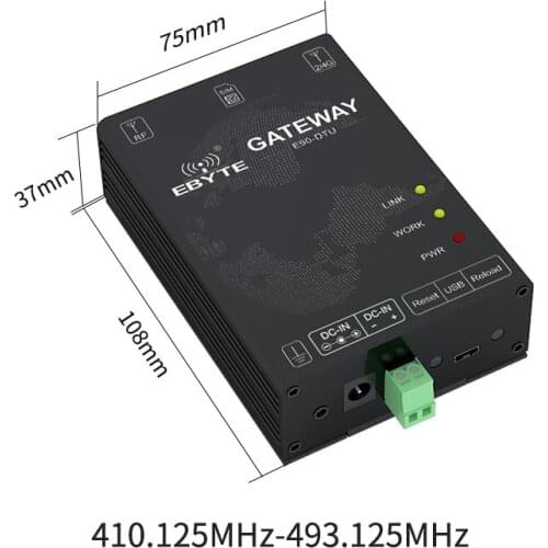 Long Range SX1262 433MHz RF to GRPS Server Modem LoRa 22dBm PA LNA SMA Antenna Interface Wireless Module