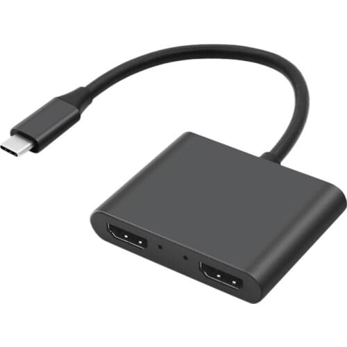 Docking Station, Type-C to Dual Hdmi/USB3.0/Pd Four-In-One Display Converter for Pc, Monitor