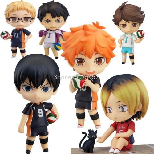 10cm Haikyuu Anime Figure Shoyo Hinata Action Figure Kei Tsukishima Figure Ushijima Wakatoshi Figure Tobio Kageyama Figurine Toy