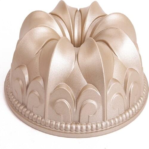 Cake mold Golden lily non-stick hollow cake mold cast aluminum material baking pan cake pan mini pan baking