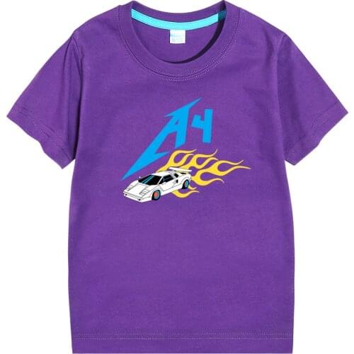 2021 SUMMER Childrens T Shirts Cotton 100% Merch A4 Lamba Print Baby Boy Girl Tees Yops Casual Unisex Short sleeve Kids T Shirt