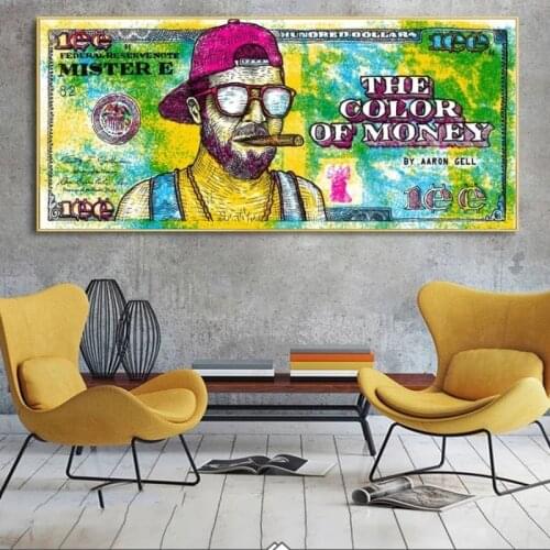 Graffiti Art Of Money Canvas Art Posters And Prints Dollars Canvas Paintings On the Wall Art Pictures For Home Living Room Decor