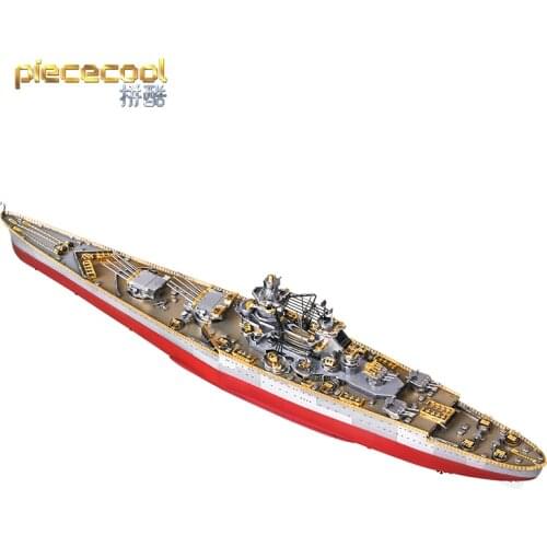 Piece cool 3D metal puzzle RICHELIEU BATTLESHIP Model kits 3D laser cutting Jigsaw puzzle DIY Metal model Kids Puzzles Toys
