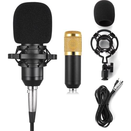 BM800 Sound Recording Wired Karaoke Microphone for computer mic condenser microphones Studio Microphone Stand Pop Filter BM 800