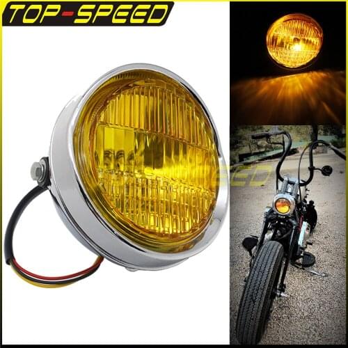 Motorcycle 12V 55/60W H4 Headlight Head Lamp Retro Vintage Headlight For Harley Choppers Old school Cruiser BOBBER