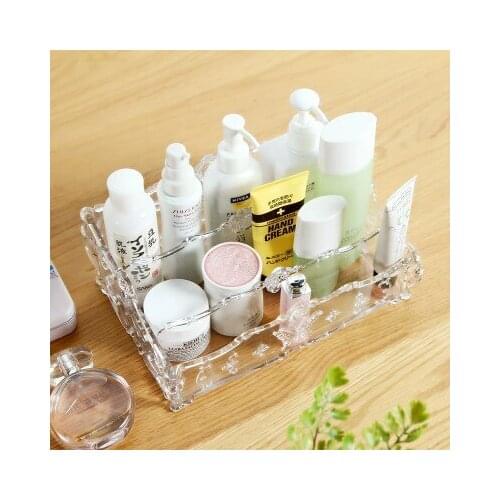 Multi box dresser transparent plastic skin care cosmetic storage desktop storage box 24*16*10cm free shipping