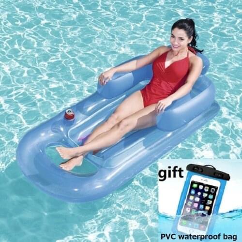 Inflatable Floating Row 157x89cm Beach Swimming Air Mattress Pool Floats Floating Lounge Sleeping Bed for Water Sports Party