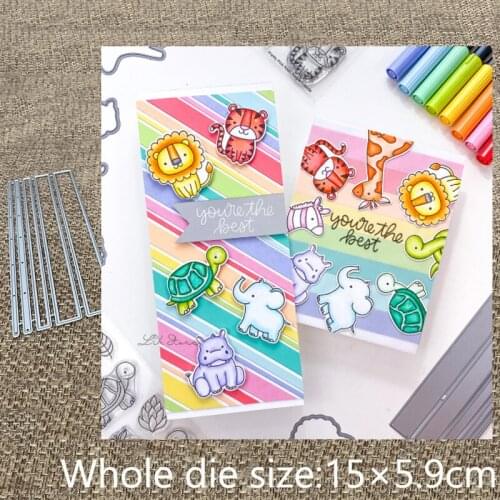 New Design Craft Metal stencil mold Cutting Dies Simple Strips decoration scrapbook die cuts Album Paper Card Craft Embossing