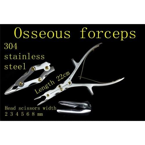 VET JZ orthopedic instrument stainless steel straight curved head width 2-8mm Double joint Bone Osseous rongeur forcep scissor