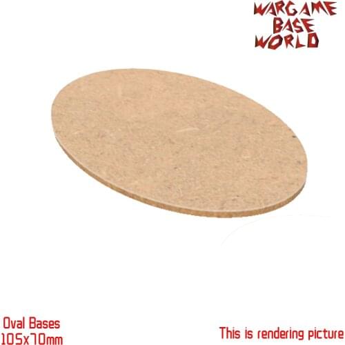 AOS MDF Bases - 105x70mm oval bases - AOS Base Laser Cut Wargames wood